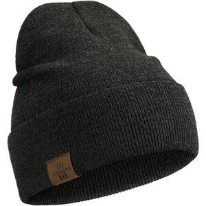 Men and Women Slate Gray Acrylic Stretchy Daily Knit Warm Winter Beanie Hats